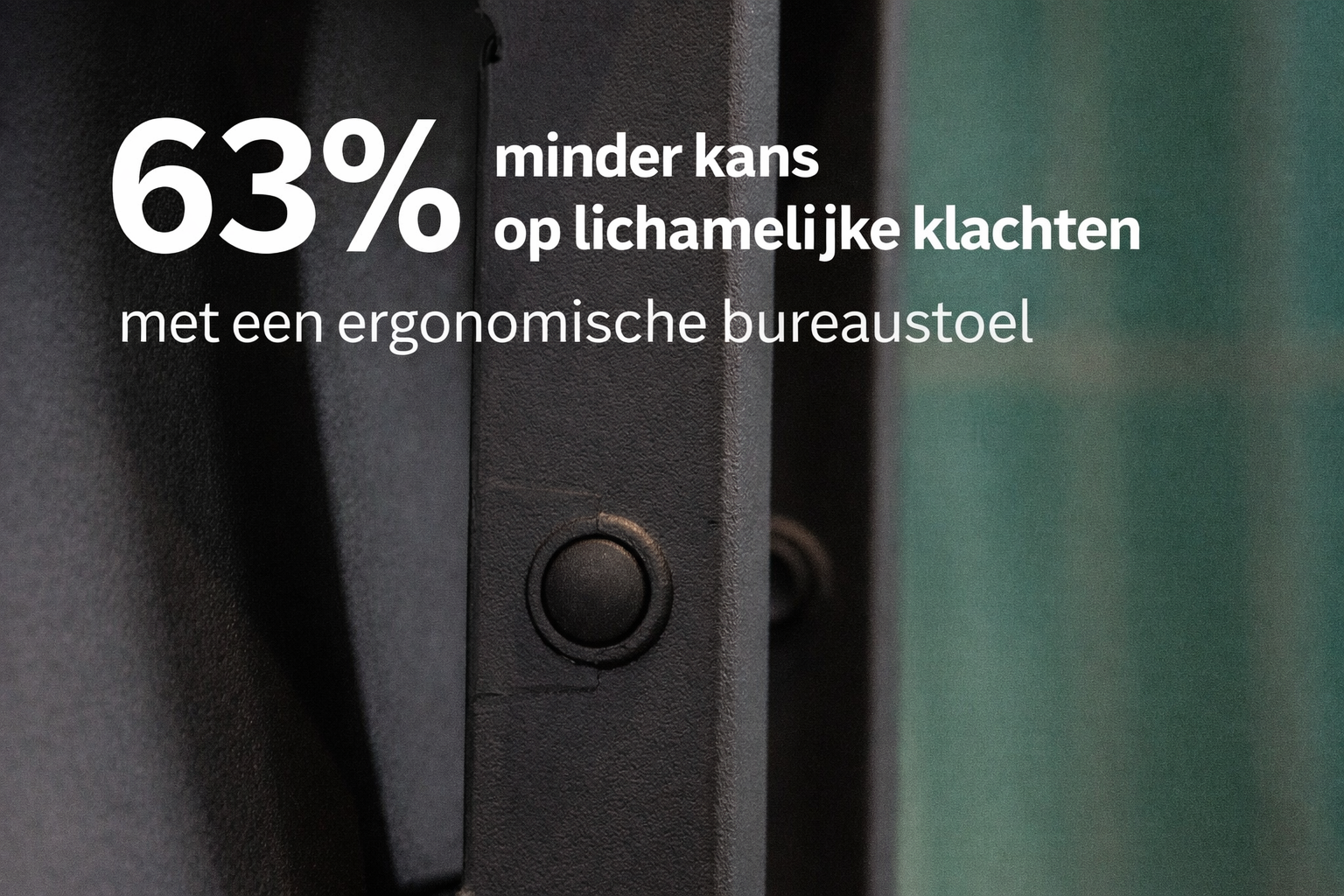 Ergonomische bureaustoel verkleint kans op lichamelijke klachten met 63 procent