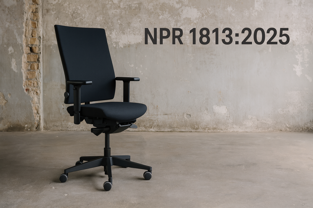 Bureaustoel met NPR 1813 certificering