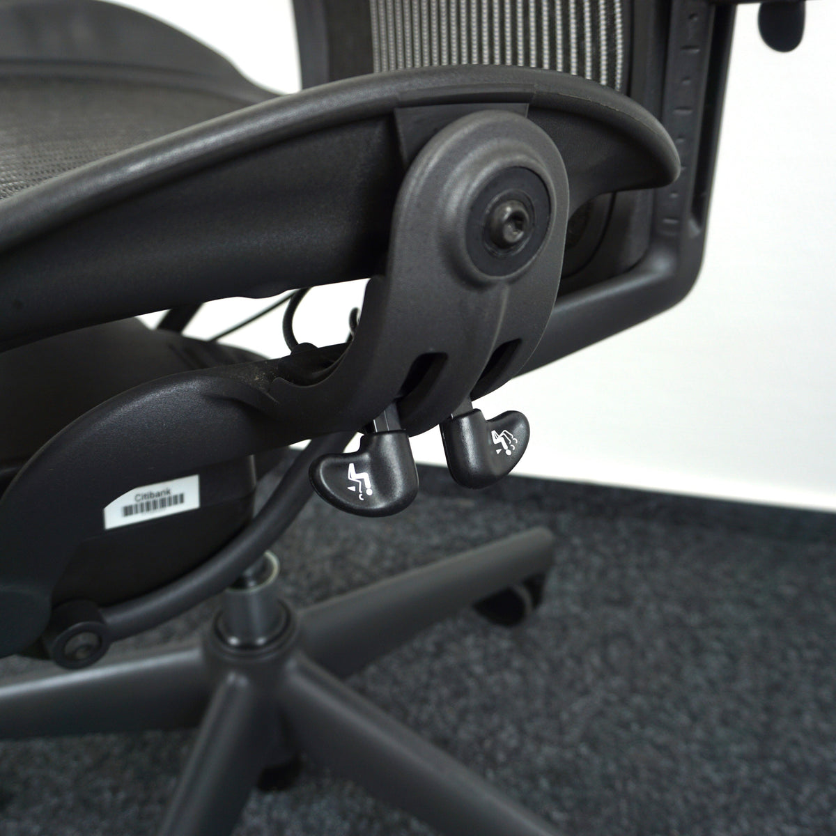 Refurbished Herman Miller Aeron type A, antraciet foto 7