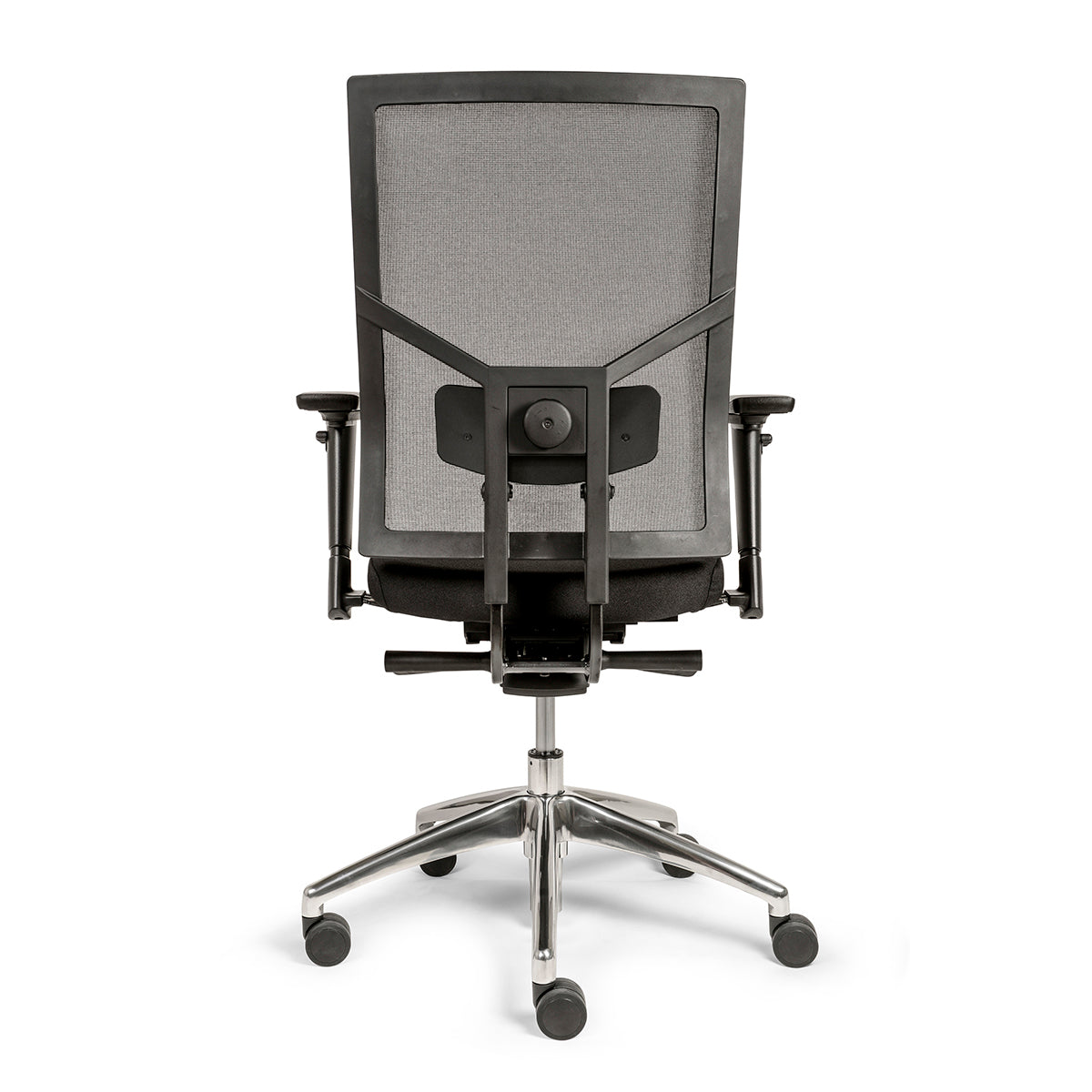 Achterzijde van de Junna Netwave met aluminium voetkruis