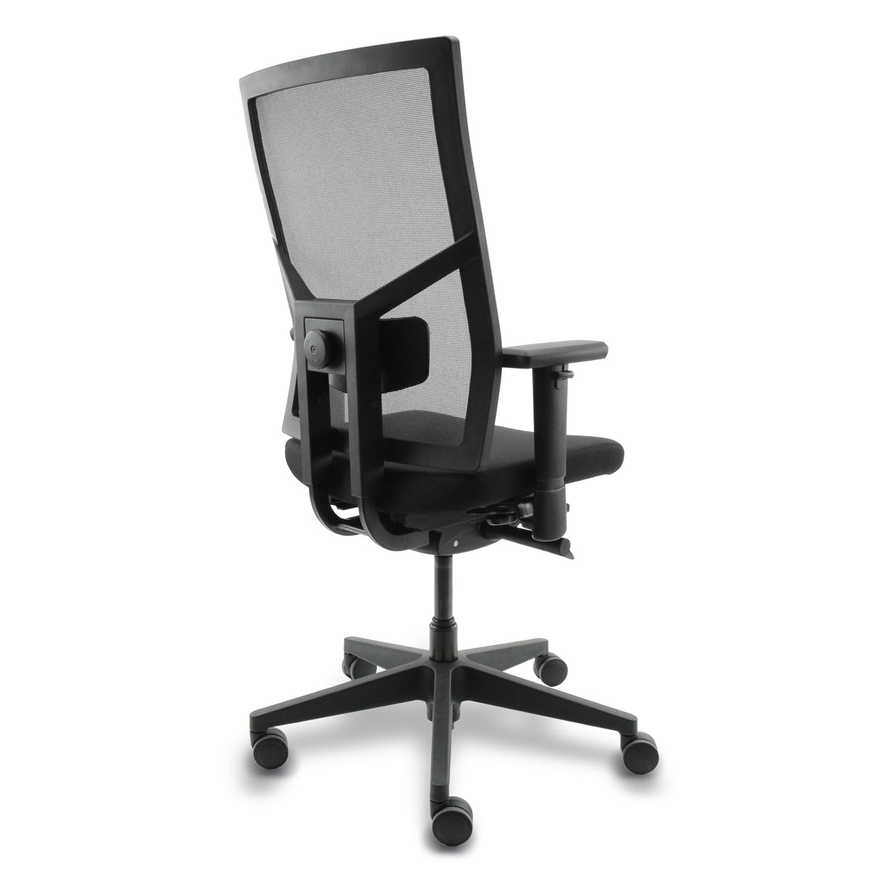 Achterzijde van de Bureaustoel Junna NPR 1813 2025 met een netwave rugleuning