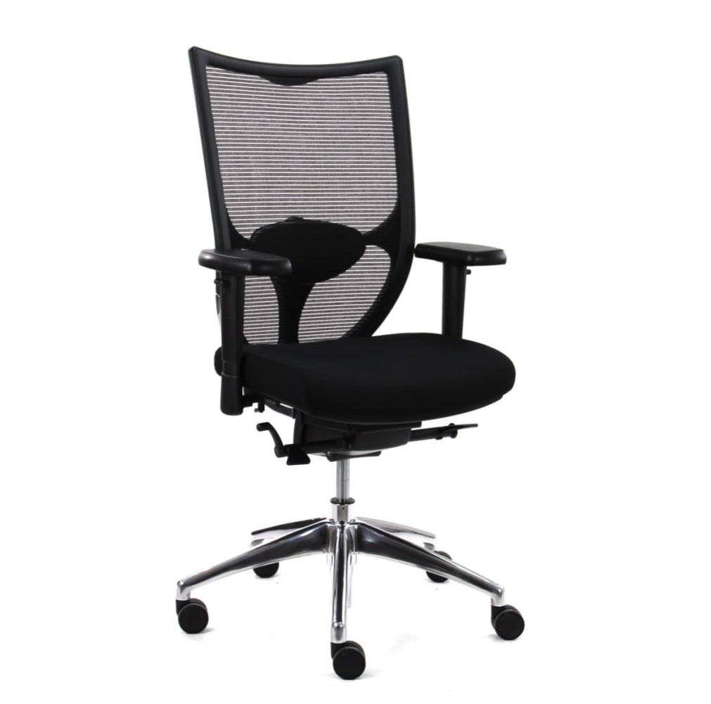 Bureaustoel Nova op een aluminium voetkruis