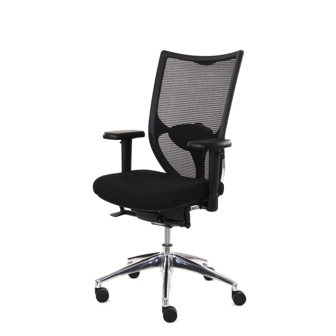 Bureaustoel Nova met netwave rugleuning gezien van schuinvoor