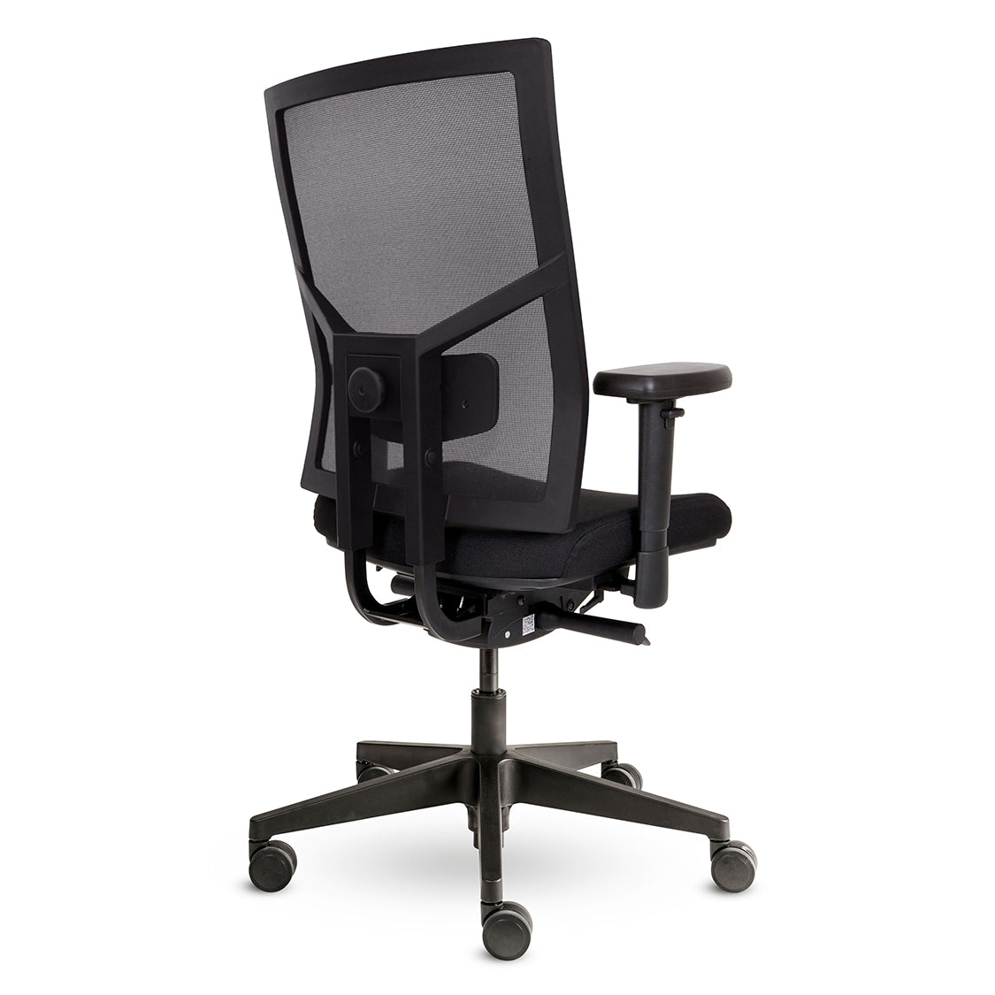 Achterzijde van de Dani Bureaustoel met Netwave rugleuning