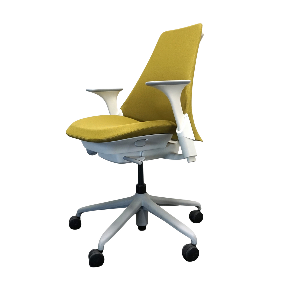 Refurbished Herman Miller Sayl bureaustoel, groen en wit