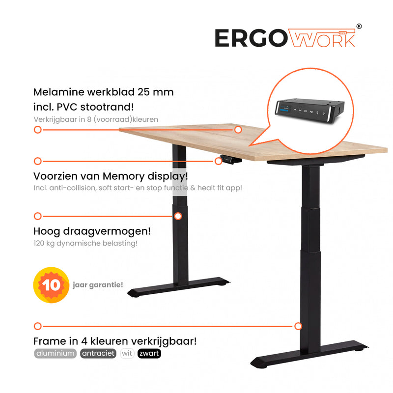 Ergowork Pro zit-sta bureau