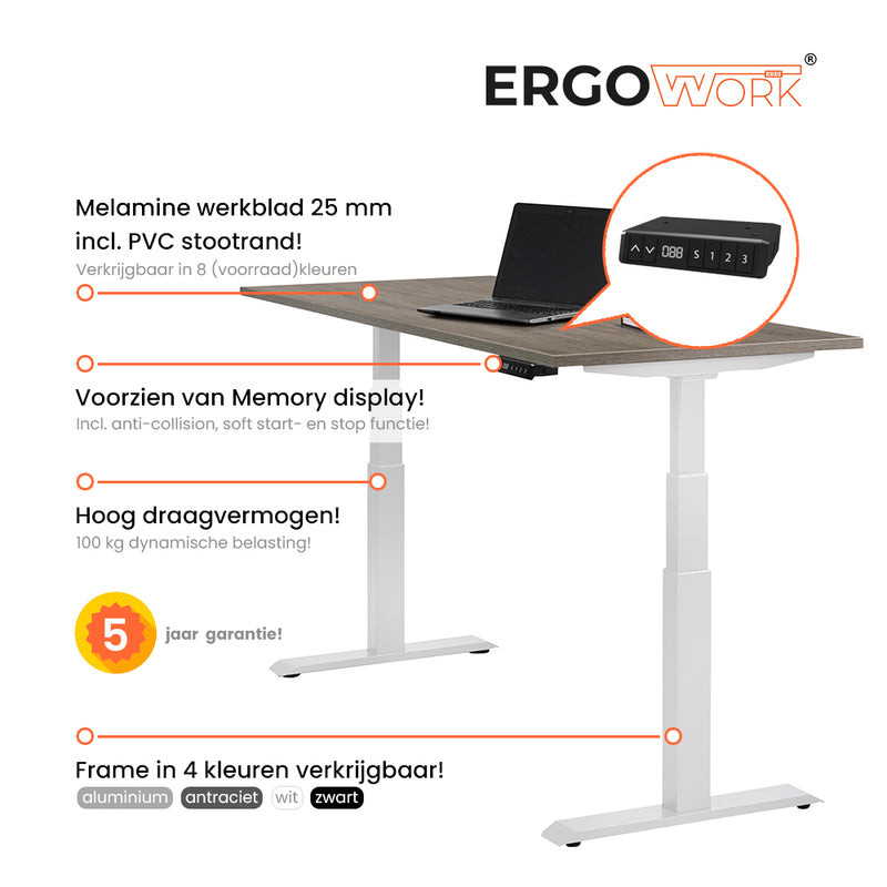 Ergowork zit-sta bureau